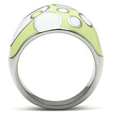 High polished (no plating) Stainless Steel Ring with Epoxy  in Multi Color