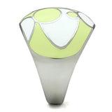 High polished (no plating) Stainless Steel Ring with Epoxy  in Multi Color