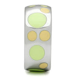 High polished (no plating) Stainless Steel Ring with Epoxy  in Multi Color
