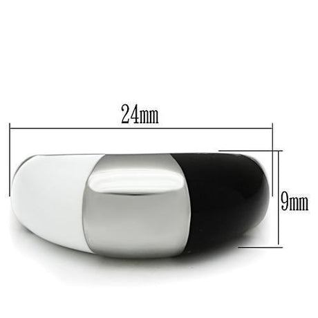 High polished (no plating) Stainless Steel Ring with Epoxy  in Multi Color