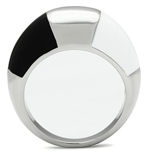 High polished (no plating) Stainless Steel Ring with Epoxy  in Multi Color