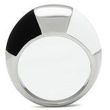 High polished (no plating) Stainless Steel Ring with Epoxy  in Multi Color