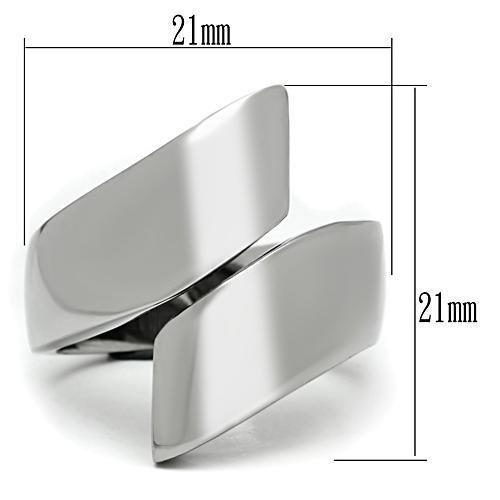 High polished (no plating) Stainless Steel Ring with No Stone