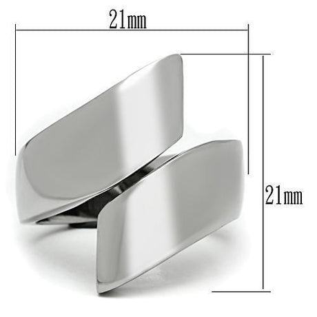 High polished (no plating) Stainless Steel Ring with No Stone