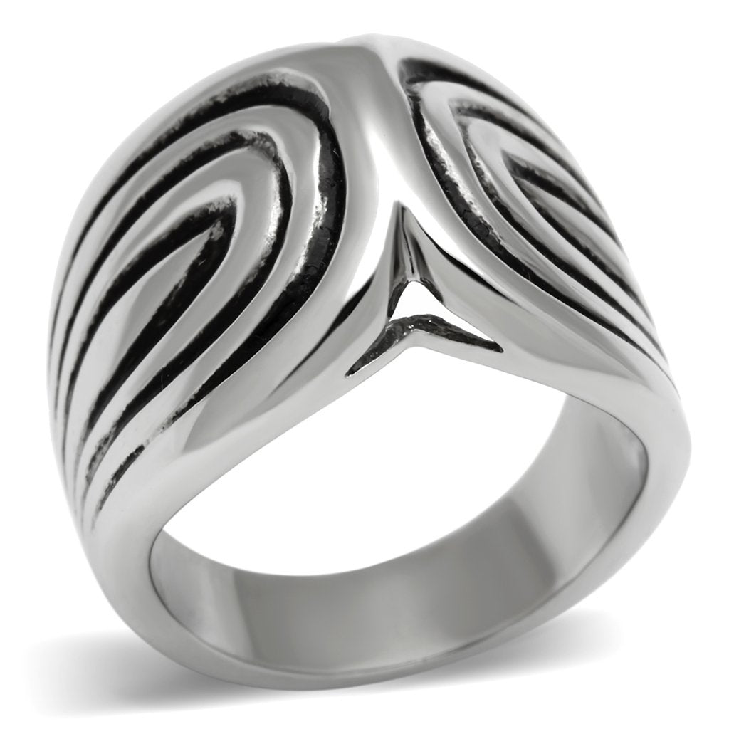 High polished (no plating) Stainless Steel Ring with No Stone