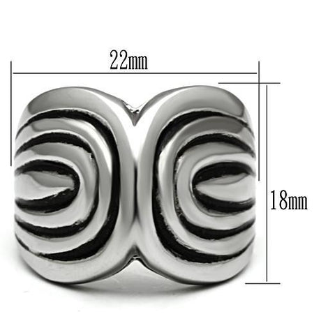 High polished (no plating) Stainless Steel Ring with No Stone