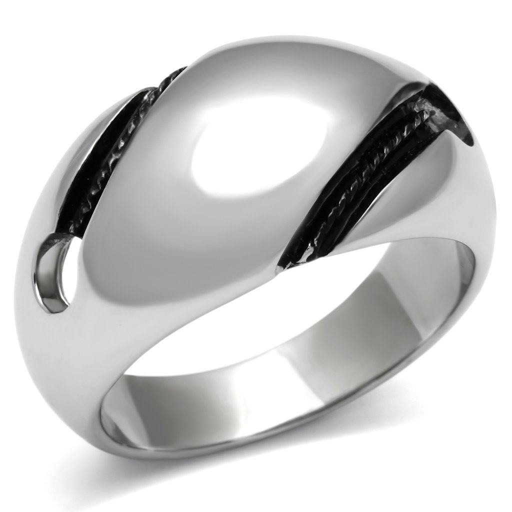 High polished (no plating) Stainless Steel Ring with No Stone