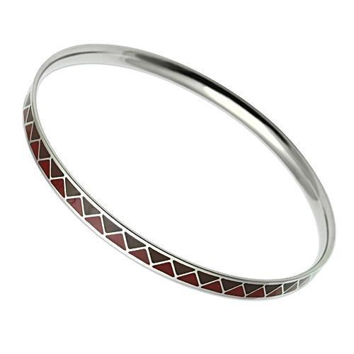 High polished (no plating) Stainless Steel Bangle with Epoxy  in Siam
