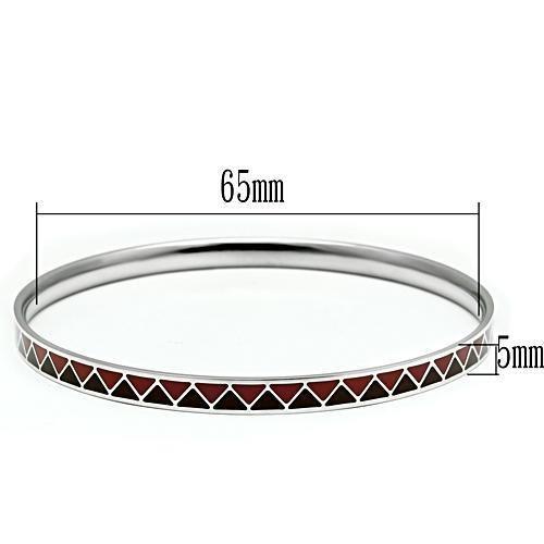 High polished (no plating) Stainless Steel Bangle with Epoxy  in Siam