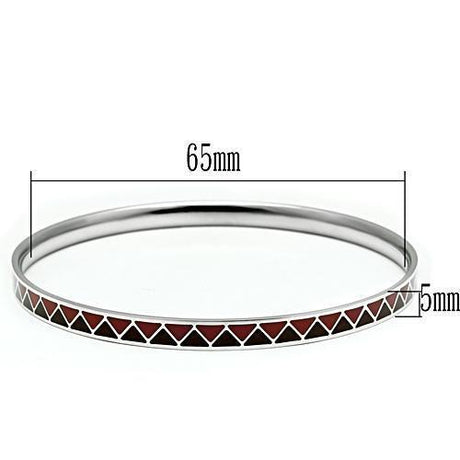 High polished (no plating) Stainless Steel Bangle with Epoxy  in Siam
