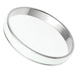 High polished (no plating) Stainless Steel Bangle with Epoxy  in White