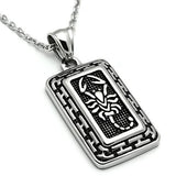 High polished (no plating) Stainless Steel Chain Pendant with No Stone