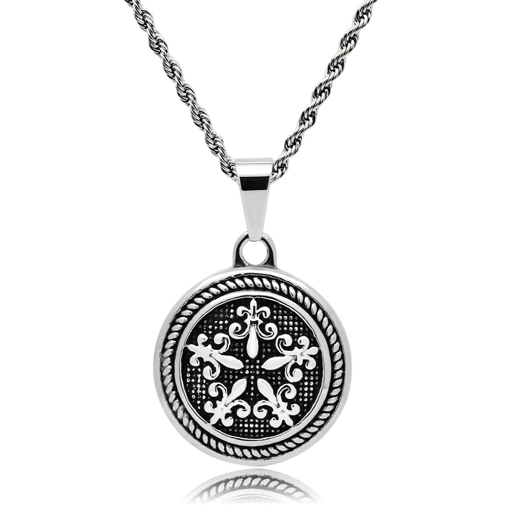 High polished (no plating) Stainless Steel Chain Pendant with No Stone