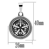 High polished (no plating) Stainless Steel Chain Pendant with No Stone