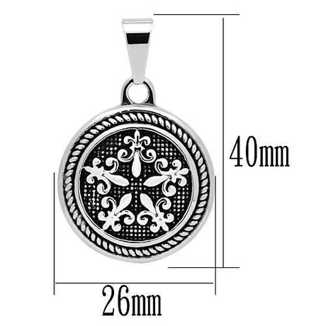 High polished (no plating) Stainless Steel Chain Pendant with No Stone