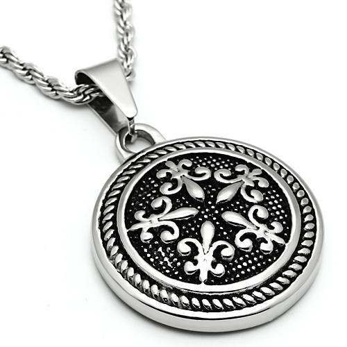 High polished (no plating) Stainless Steel Chain Pendant with No Stone