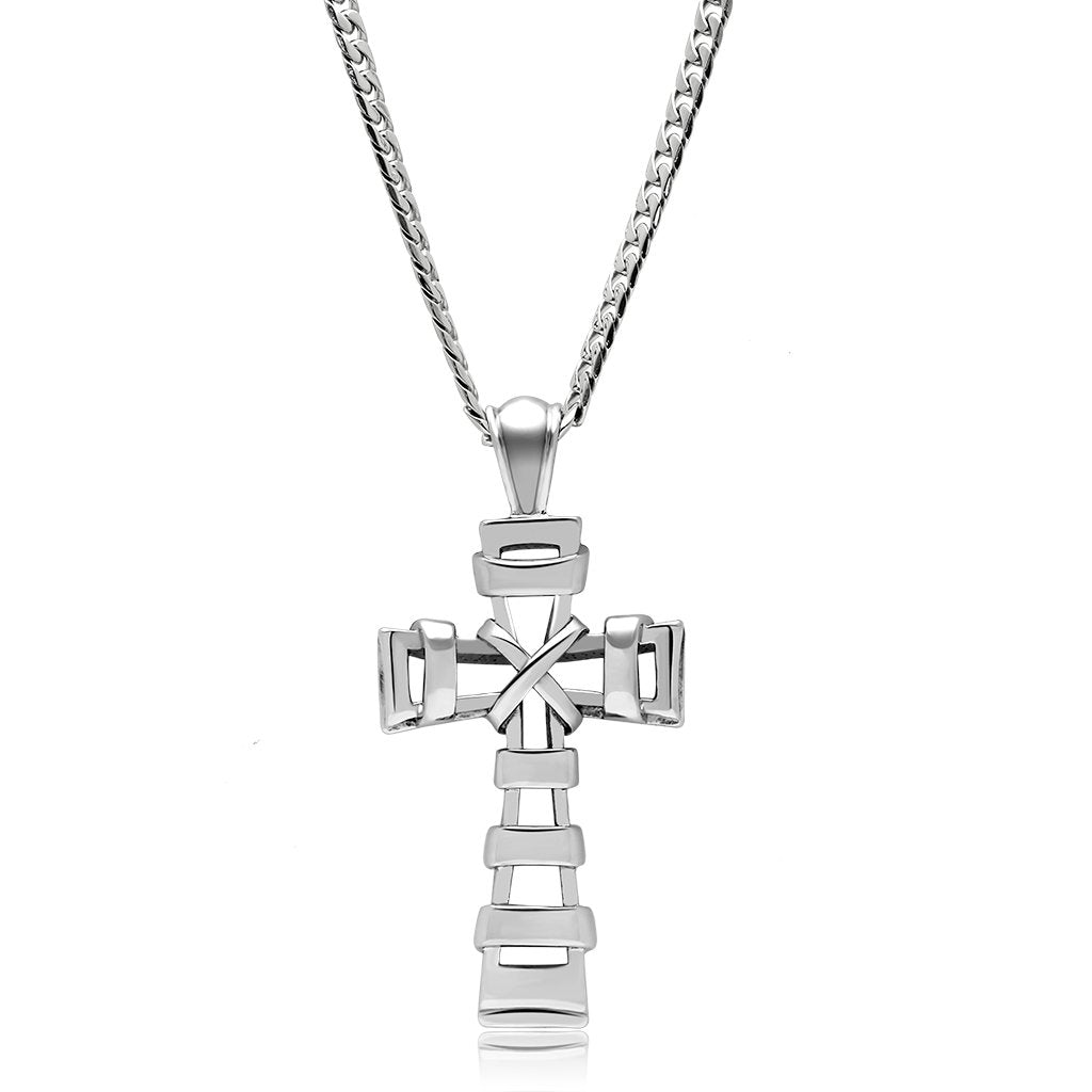 High polished (no plating) Stainless Steel Necklace with No Stone
