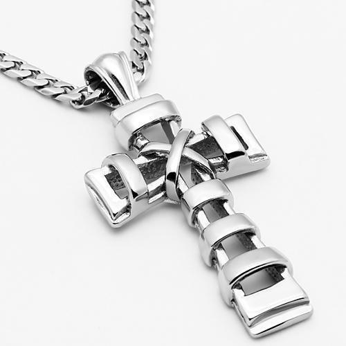 High polished (no plating) Stainless Steel Necklace with No Stone