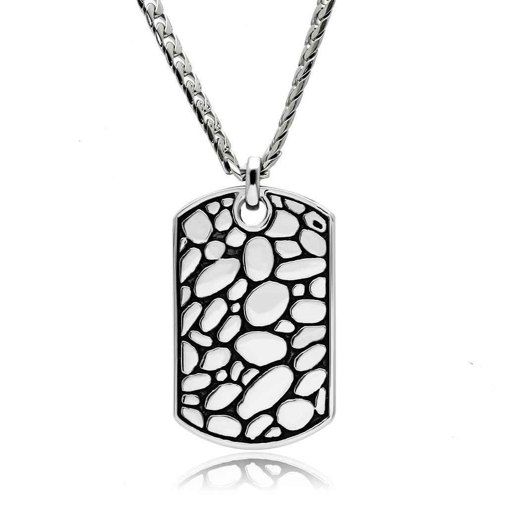 High polished (no plating) Stainless Steel Necklace with No Stone