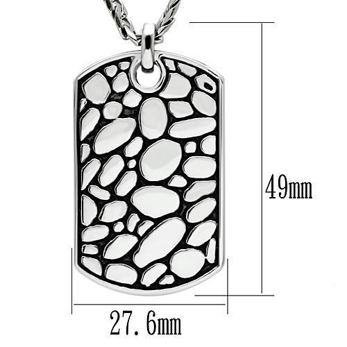 High polished (no plating) Stainless Steel Necklace with No Stone