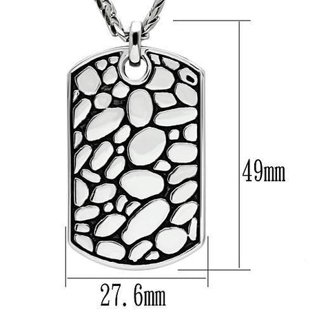 High polished (no plating) Stainless Steel Necklace with No Stone