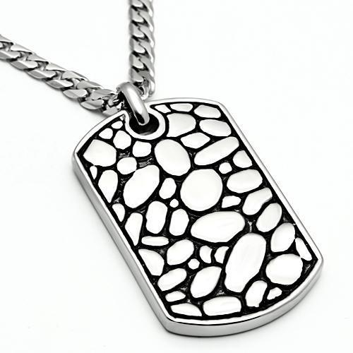 High polished (no plating) Stainless Steel Necklace with No Stone