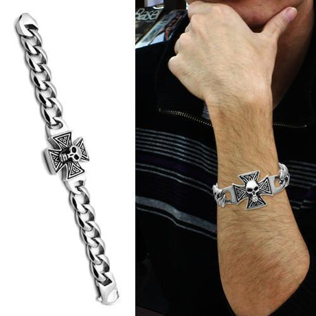 High polished (no plating) Stainless Steel Bracelet with No Stone