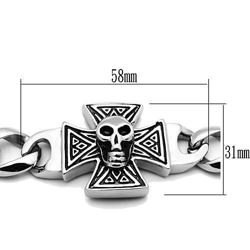 High polished (no plating) Stainless Steel Bracelet with No Stone