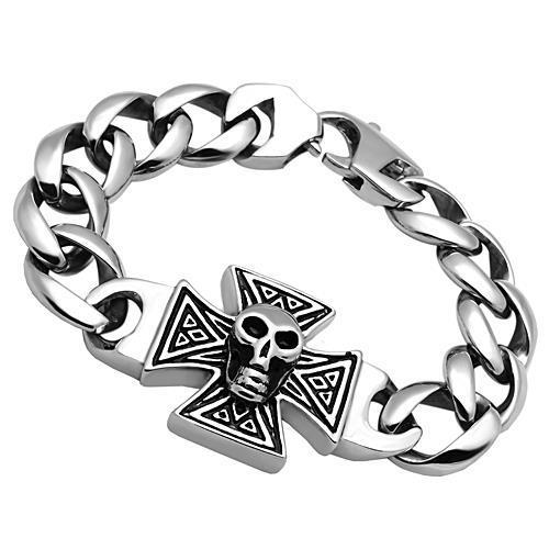 High polished (no plating) Stainless Steel Bracelet with No Stone