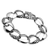 High polished (no plating) Stainless Steel Bracelet with No Stone