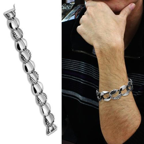 High polished (no plating) Stainless Steel Bracelet with No Stone