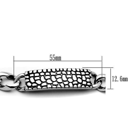 High polished (no plating) Stainless Steel Bracelet with No Stone