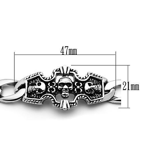 High polished (no plating) Stainless Steel Bracelet with No Stone
