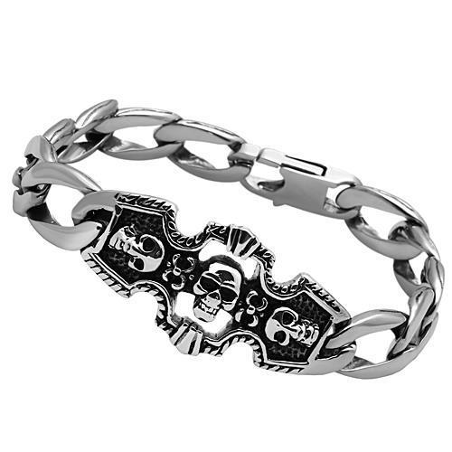 High polished (no plating) Stainless Steel Bracelet with No Stone