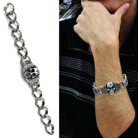 High polished (no plating) Stainless Steel Bracelet with No Stone