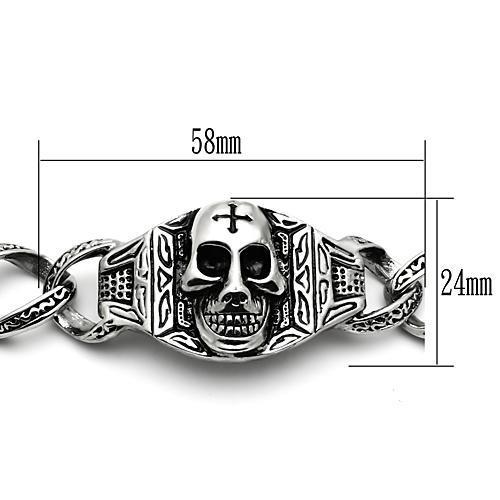 High polished (no plating) Stainless Steel Bracelet with No Stone