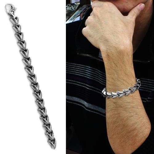High polished (no plating) Stainless Steel Bracelet with No Stone