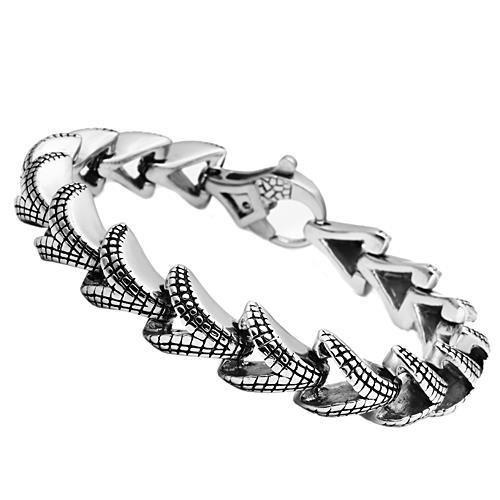 High polished (no plating) Stainless Steel Bracelet with No Stone