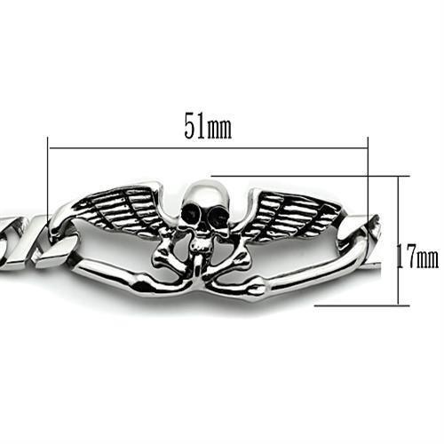 High polished (no plating) Stainless Steel Bracelet with No Stone