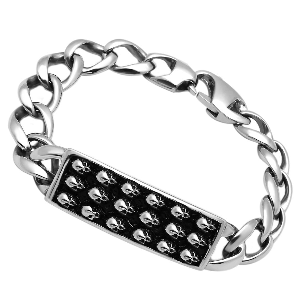 High polished (no plating) Stainless Steel Bracelet with No Stone
