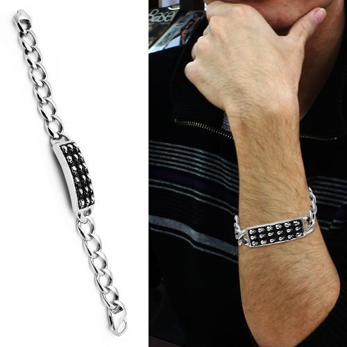 High polished (no plating) Stainless Steel Bracelet with No Stone
