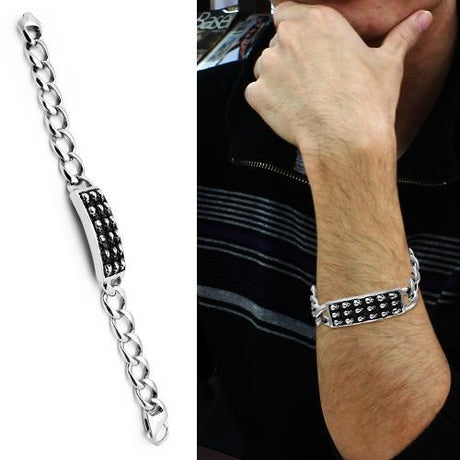 High polished (no plating) Stainless Steel Bracelet with No Stone
