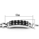 High polished (no plating) Stainless Steel Bracelet with No Stone