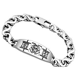 High polished (no plating) Stainless Steel Bracelet with AAA Grade CZ  in Clear