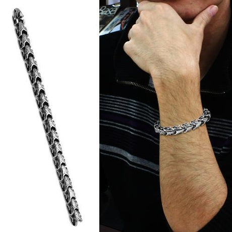 High polished (no plating) Stainless Steel Bracelet with No Stone