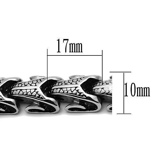 High polished (no plating) Stainless Steel Bracelet with No Stone