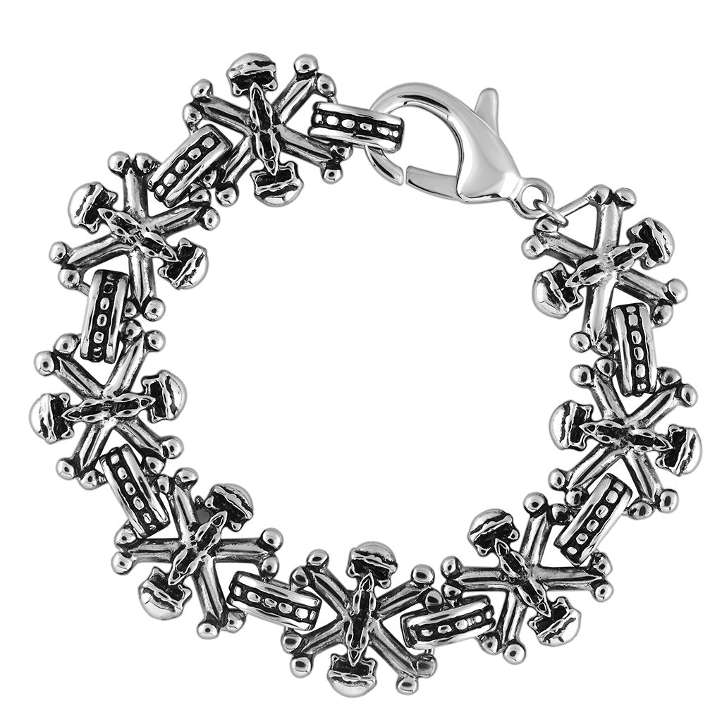 High polished (no plating) Stainless Steel Bracelet with No Stone