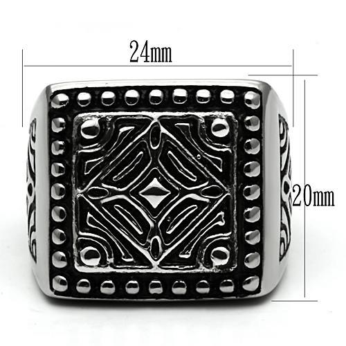 High polished (no plating) Stainless Steel Ring with No Stone