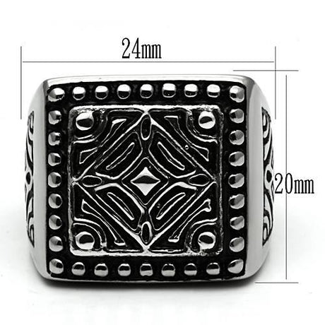 High polished (no plating) Stainless Steel Ring with No Stone