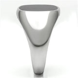 High polished (no plating) Stainless Steel Ring with Epoxy  in Jet